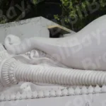 Marble statue of the Hindu Mace & Conch - Log, colour and B&W