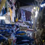 Clothes Stall - Log, colour and B&W