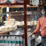 Pav Bhaaji Stall - Log, colour and B&W