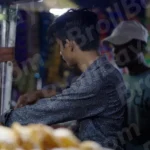 Boy Making Paw Bhaji - Log, colour and B&W