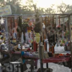 A Street Vendor Stall - Log, colour and B&W