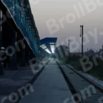 Railway Platform - Log, colour and B&W