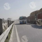 Bus Running on the Road - Log, colour and B&W