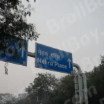 Nehru Place Board - Log, colour and B&W