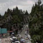 Traffic Jam in Gangtok - Log, colour and B&W