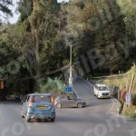 Vehicles Passing on Hill Road Gangtok - Log, colour and B&W