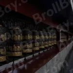 Tibetan Prayer Wheels -Log, colour and B&W