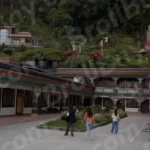 Monastery Inside View - Log, colour and B&W