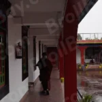 Monk are Walking on Dharma Chakra Centre - Log, colour and B&W