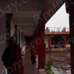 Monk Walking on Dharma Chakra Centre - Log, colour and B&W