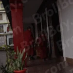 Monk in a Monastery - Log, colour and B&W