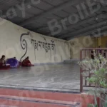 Kids Monk Are studying in a Monastery - Log, colour and B&W