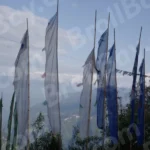 Prayer Flags in Gangtok - Log, colour and B&W