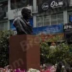 Gandhi ji Statue - Log, colour and B&W