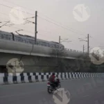 Delhi metro train - Log, colour and B&W