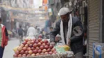 Man Selling Fruits - Log, colour and B&W