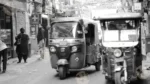 Auto and E-Rickshaw on Road - Log, colour and B&W - Image 2