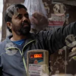 Man Selling Vegitables - Log, colour and B&W