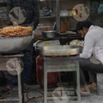 Sweet Shop Making Jalebi - Log, colour and B&W