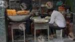 Sweet Shop Making Jalebi - Log, colour and B&W