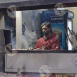 Man Making Food - Log, colour and B&W