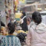 People Buying Fruits - Log, colour and B&W